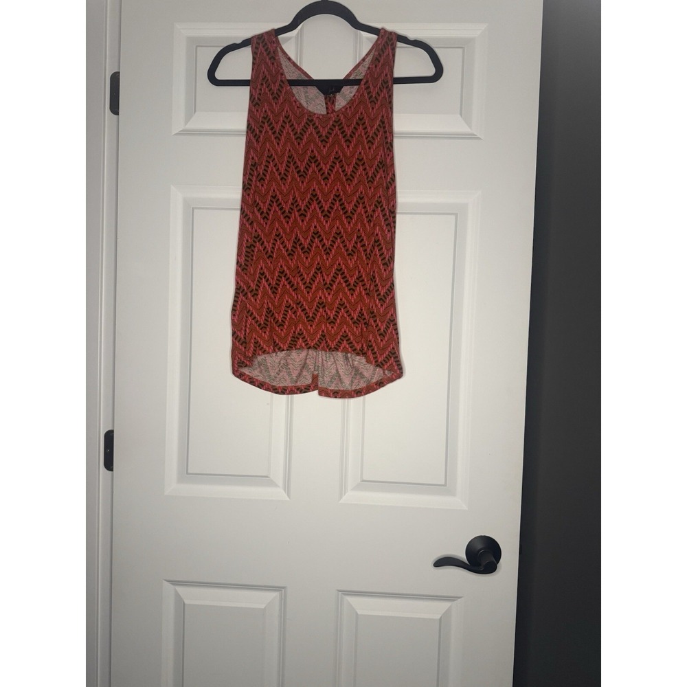 Jack Chevron Print Racerback Tank Top Small Red Pink Black Green